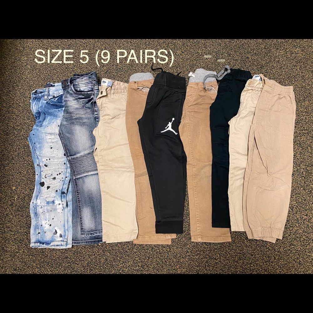 9 PAIRS OF SIZE 5 Boys Pants!!